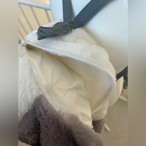 Kawaii Usagi Bunny Stuffed Animal white Gray Backpack soft cute Lolita anime - Picture 7 of 10